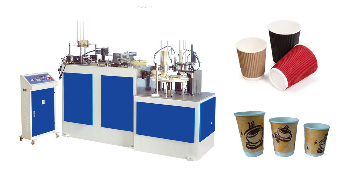 Double Wall Hollow Paper Cup Sleeve Machine Automatic 380V / 50HZ CE Approve