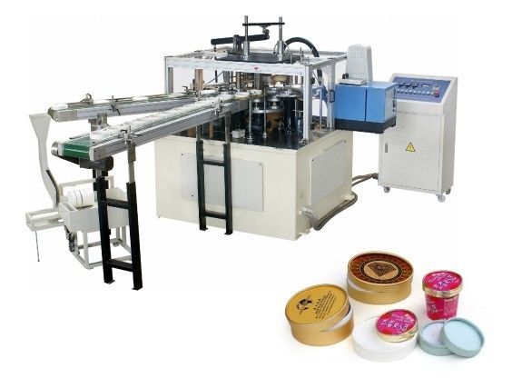 6Kw Hot Food Cup / Deli Paper Lid Machine High Efficiency 45 - 50 PCS/min